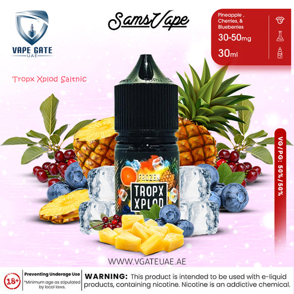 Frozen Tropx Xplod Saltnic by Sam Vapes Abudhabi Dubai KSA