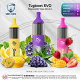 Tugboat EVO Disposable Vape Device 4500 Puffs 850mAh Abudhabi Dubai Al Ain KSA