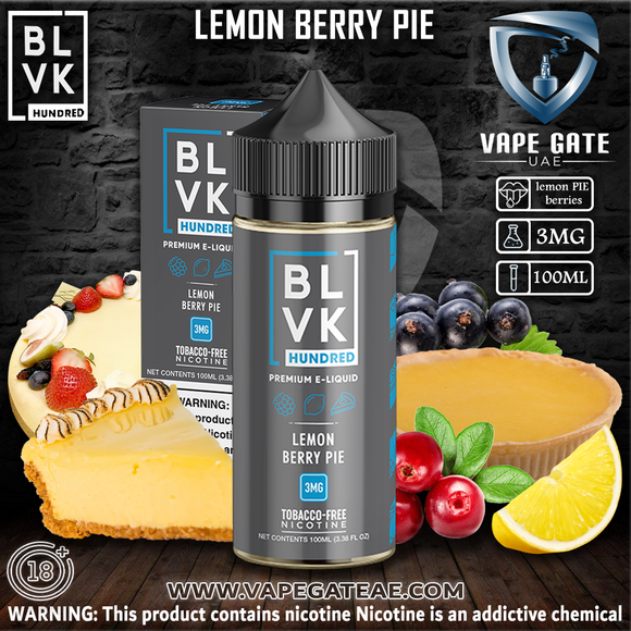 BLVK - LEMON BERRY PIE 100ml - Vape Store BLVK - LEMON BERRY PIE 100ml - Vape Store