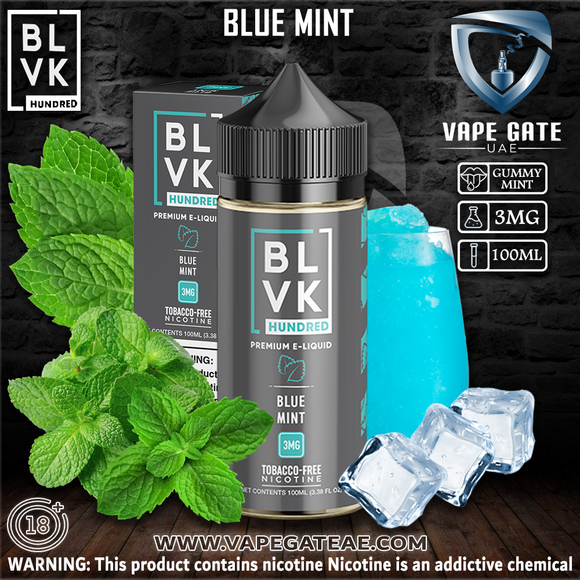 Blue Mint -  BLVK Hundred Eliquid ABU DHABI DUBAI FUJAIRAH KSA