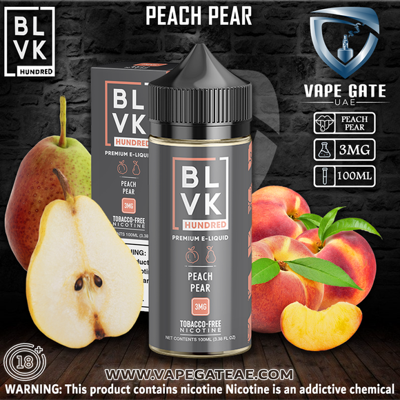 Peach Pear - BLVK Hundred Eliquid Abu Dhabi Dubai Umm Al Quawain KSA