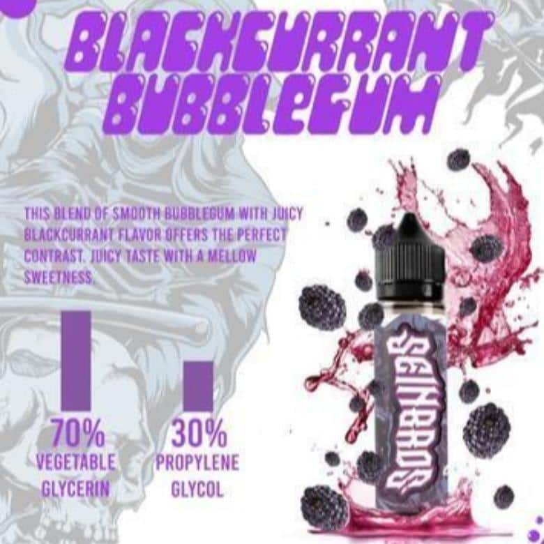 Blackcurrant Bubblegum 60ml E Liquid 0mg Nicotine by Seinbros | Vape Gate UAE Blackcurrant Bubblegum 60ml E Liquid 0mg Nicotine by Seinbros | Vape Gate UAE