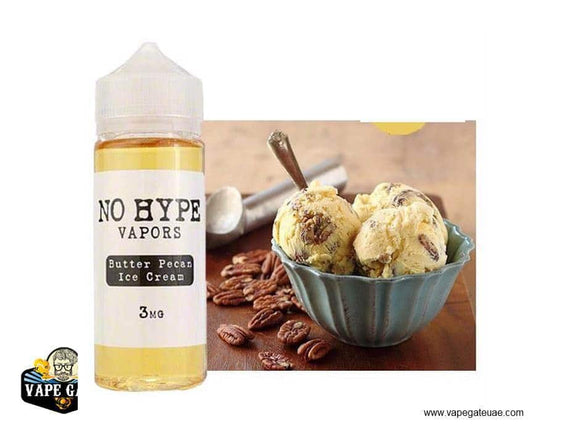 Butter Pecan Ice-Cream - No Hype Vapors - 3 mg / 100 ml - E-LIQUIDS - UAE - KSA - Abu Dhabi - Dubai 