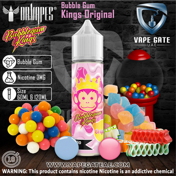 Bubble Gum Kings Original 60ml by Dr. Vapes Abu Dhabi Dubai | Vape Gate UAE Bubble Gum Kings Original 60ml by Dr. Vapes Abu Dhabi Dubai | Vape Gate UAE