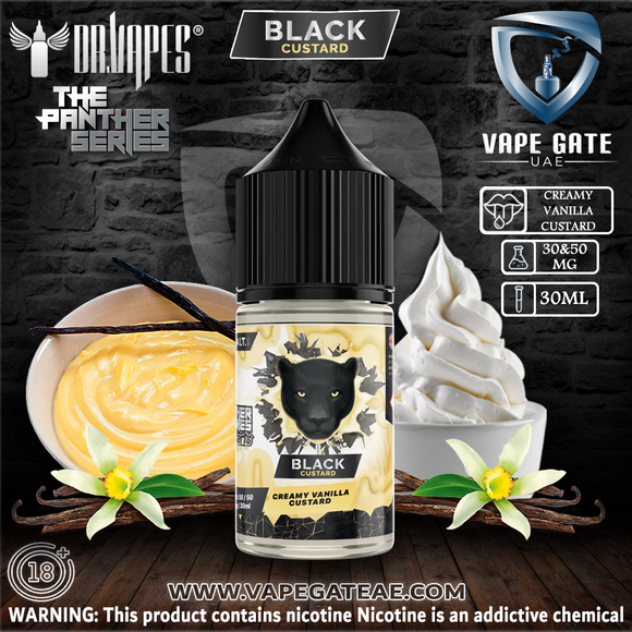 Black Custard Saltnic - Dr Vapes Abu Dhabi Ruwais AL Ain KSA