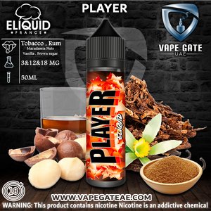 PLAYER - ELIQUID FRANCE 60ML | Abu Dhabi & Dubai UAE PLAYER - ELIQUID FRANCE 60ML | Abu Dhabi & Dubai UAE