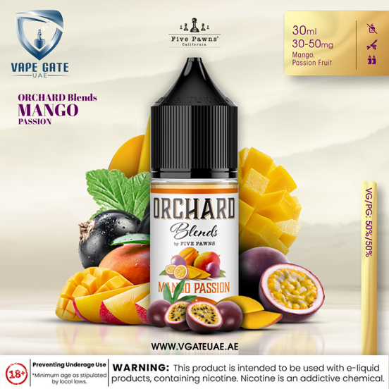 MANGO PASSION – ORCHARD BLEND FRUIT SALTNIC BY FIVE PAWNS Abuidhabi Dubai KSA