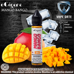 Mango Bango Saltnic by eCigara Abu Dhabi , Dubai UAE, Riyadh Saudi Arabia