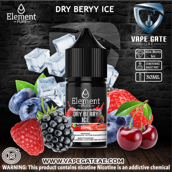 ELEMENT PURE - DRY BERRY ICE SALTNIC 30ML ABU DHABI DUBAI KSA