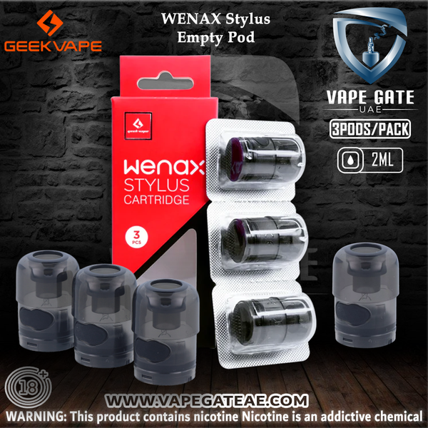 Geekvape Wenax Stylus Empty Pod Cartridge 2ml 3pcs | Dubai & Abu Dhabi UAE  | Vape Riyadh