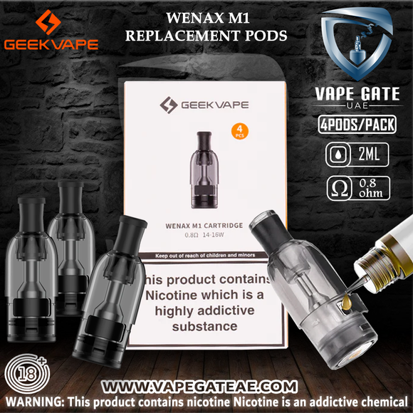 GEEKVAPE WENAX M1 REPLACEMENT PODS Abu Dhabi Dubai Al Ain Fujairah KSA