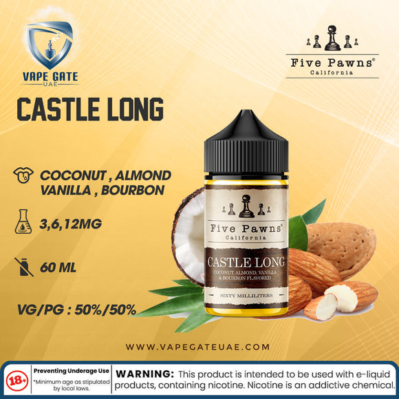 Castle Long - 60ml E liquid by Five Pawns California | Abu Dhabi & Dubai | Vape Gate UAE Castle Long - 60ml E liquid by Five Pawns California | Abu Dhabi & Dubai | Vape Gate UAE