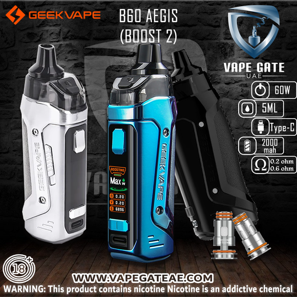 GEEKVAPE B60 AEGIS BOOST 2 POD KIT ABU DHABI DUBAI AL AIN RUWAIS FUJAIRAH KSA