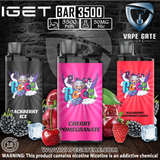 IGET BAR Disposable Pod Device (3500 PUFFS) Abu Dhabi Dubai Sharjah Fujairah Ruwais KSA