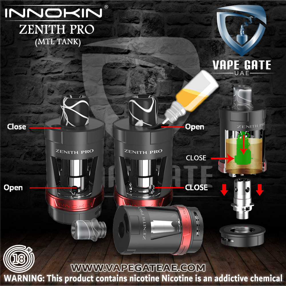 INNOKIN ZENITH PRO MTL TANK | UAE & KSA | Best Vape Shop In UAE INNOKIN ZENITH PRO MTL TANK | UAE & KSA | Best Vape Shop In UAE