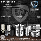 Innokin Kroma-A with Zenith Starter Kit 2000mAh Available to order Online from Vape Gate UAE with a unique Delivery service in UAE, Abu Dhabi, Dubai, Al Ain, Ras Al khaim Khaimah, Ajman, Sharjah, Ruwais