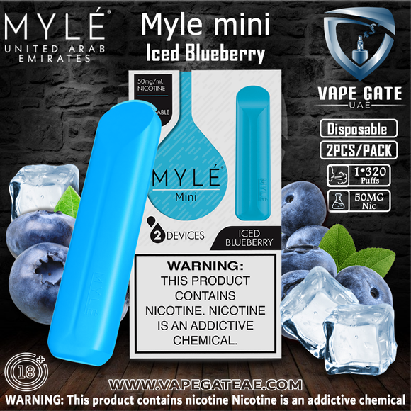 Myle Mini Iced Blueberry Disposable Pods Abu Dhabi Dubai Al Ain Ajman Fujairah