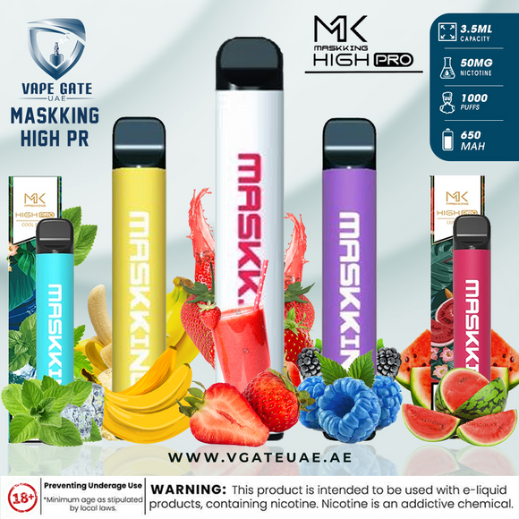 Maskking High Pro Disposable (1000 Puffs) Vape Delivery in Dubai and Abu Dhabi 2025