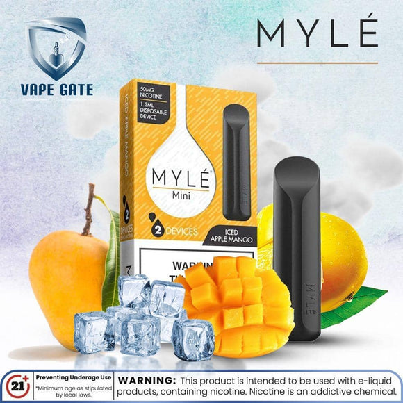 Myle Mini Iced Apple Mango Disposable Pods Abu Dhabi Dubai Al Ain Ajman Fujairah