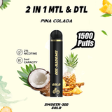 Smooth-500 Gold (1500 MTL Puffs) - ABUDHABI - KSA - Oman - Jordan - EGYPT