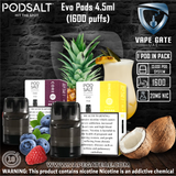 Pod Salt Evo Pods 4.5ml (1600 puffs) ABU DHABI DUBAI AL AIN FUJAIRAH KSA