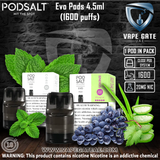 Pod Salt Evo Pods 4.5ml (1600 puffs) ABU DHABI DUBAI AL AIN FUJAIRAH KSA