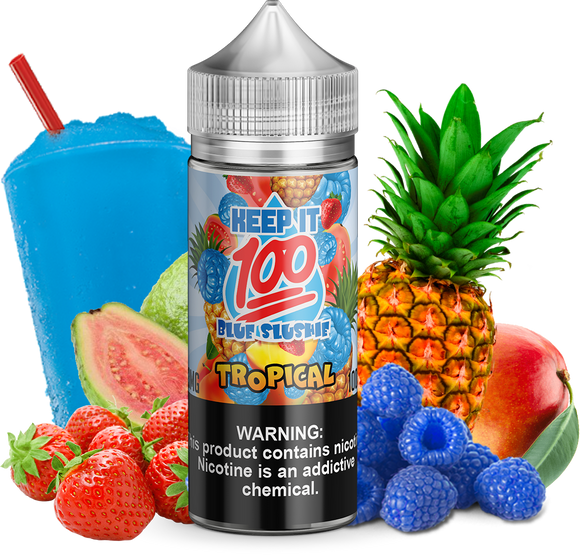 Blue Slushie Tropical E Liquid by Keep It 100 Abudhabi KSA Oman Jordan Egypt