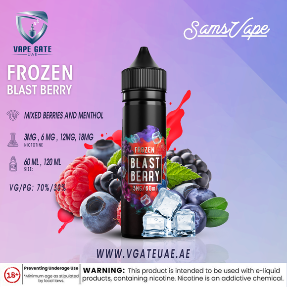 Sam Vapes Frozen Blast Berry 60ml E Liquid | Dubai & Abu Dhabi | UAE Sam Vapes Frozen Blast Berry 60ml E Liquid | Dubai & Abu Dhabi | UAE