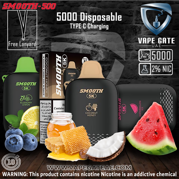 Smooth 5000 Disposable Vape Abu Dhabi Dubai AL Ain Ruwais RAK KSA
