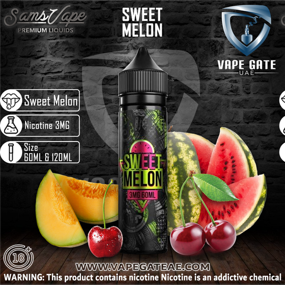 Sweet Melon E Liquid by Sam Vapes Best Delivery Offer in Abu Dhabi UAE 