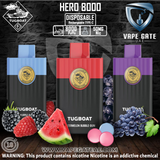 TUGBOAT - HERO Pod Kit Disposable Vape (8000 Puffs) ABU DHABI DUABI AL AIN RUWAIS SHARJAH KSA