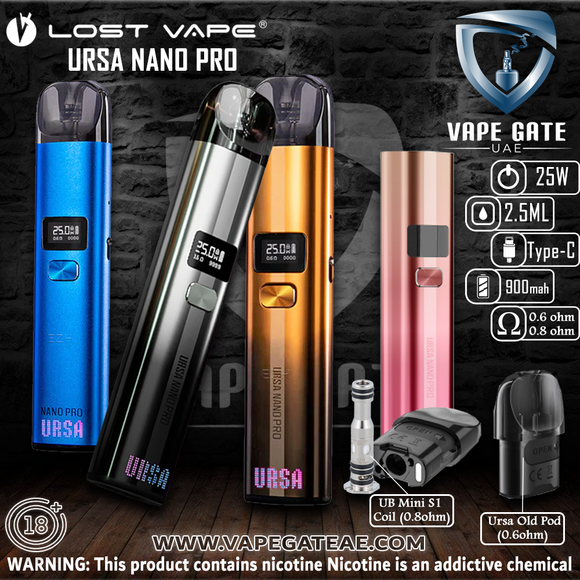 LOST VAPE - URSA NANO PRO POD KIT 900mAh 25W ABU DHABI DUBAI AL AIN FUJAIRAH KSA