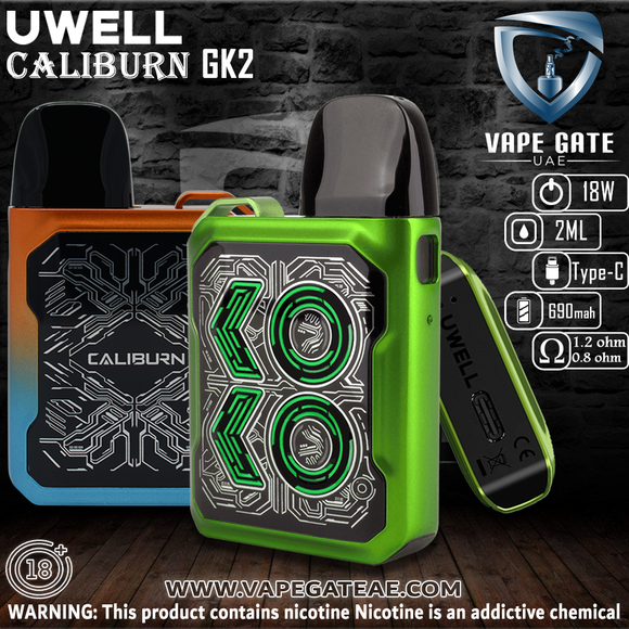 UWELL CALIBURN GK2 POD SYSTEM KIT 690MAH | Abu Dhabi | Dubai UWELL CALIBURN GK2 POD SYSTEM KIT 690MAH | Abu Dhabi | Dubai
