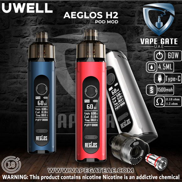 Uwell Aeglos H2 Pod Mod Kit 60W Abudhabi Dubai KSA