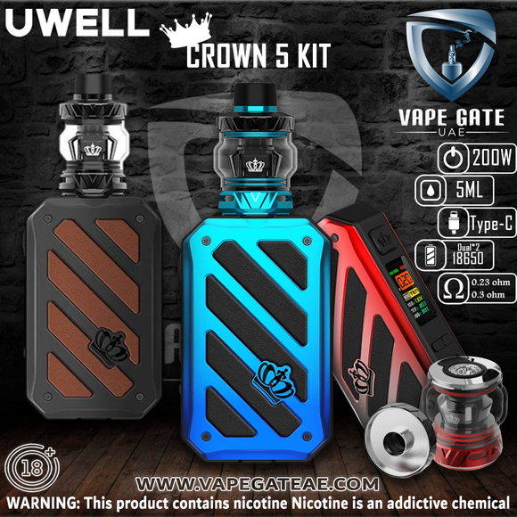 Uwell Crown 5 Box Mod Kit Abudhabi KSA Oman