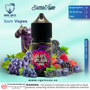 Grape Splash Saltnic by Sam Vapes Oman Kuwait Dubai