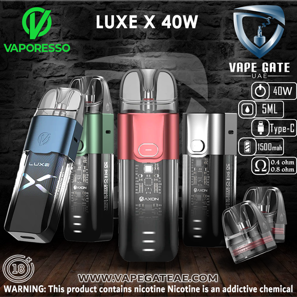 VAPORESSO LUXE X 40W POD SYSTEM ABU DHABI DUBAI RAK FUJAIRAH RUWAIS KSA