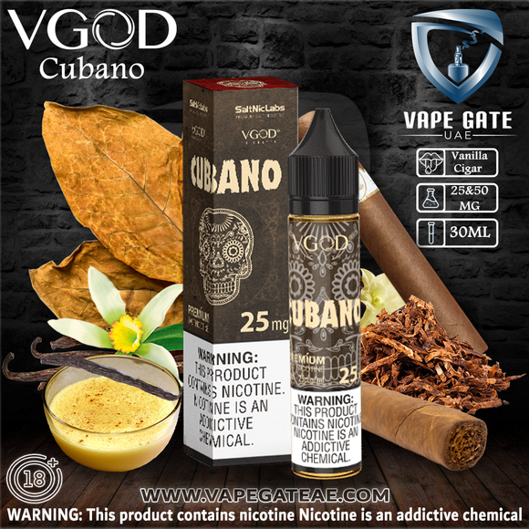 VGOD Cubano Salt Nic abu dhabi, Dubai and uae