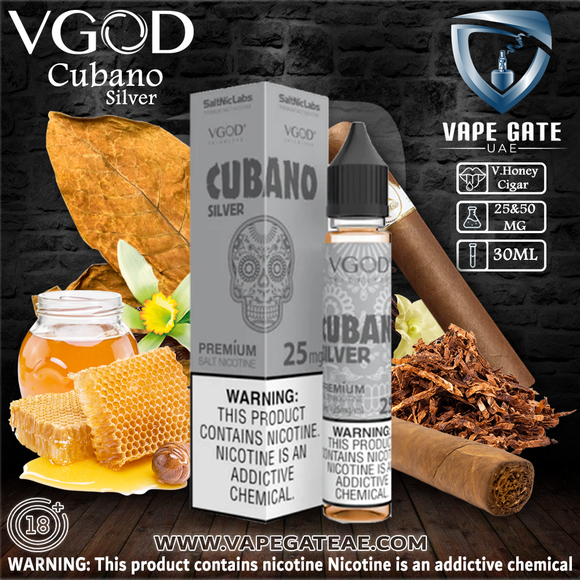 VGOD Cubano Silver Salt Nic in Dubai, abu dhabi and uae