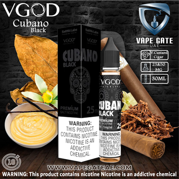 VGOD Cubano Black Salt Nic in abu dhabi, Dubai and al ain