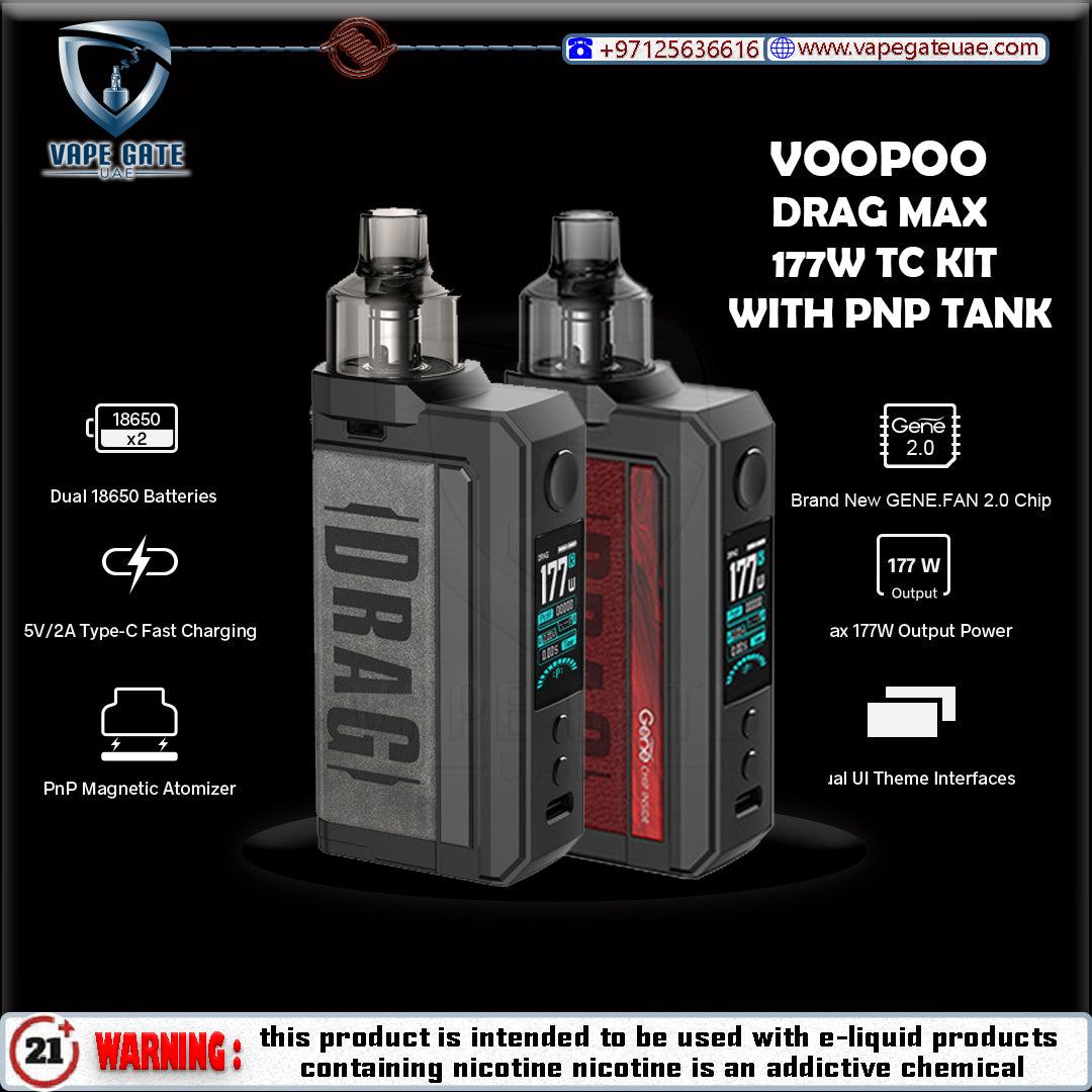 Voopoo Drag Max Battery VOOPOO DRAG MAX 177W TC KIT WITH PNP TANK | Dubai & Voopoo Drag Max Battery VOOPOO DRAG MAX 177W TC KIT WITH PNP TANK | Dubai &