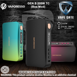 Vaporesso GEN S 220W TC Box MOD ABU DHABI DUBAI KSA.