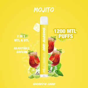 SMOOTH DISPOSABLES (20MG - 1200 Puffs) - Double Apple Moasal - Pods - UAE - KSA - Abu Dhabi - Dubai