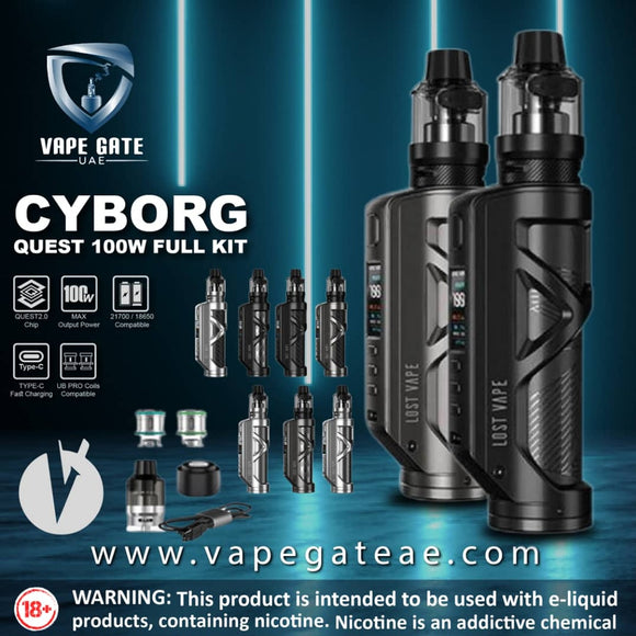 LOST VAPE CYBORG QUEST 100W FULL KIT| Dubai & Abu Dhabi UAE | Vape Riyadh LOST VAPE CYBORG QUEST 100W FULL KIT| Dubai & Abu Dhabi UAE | Vape Riyadh