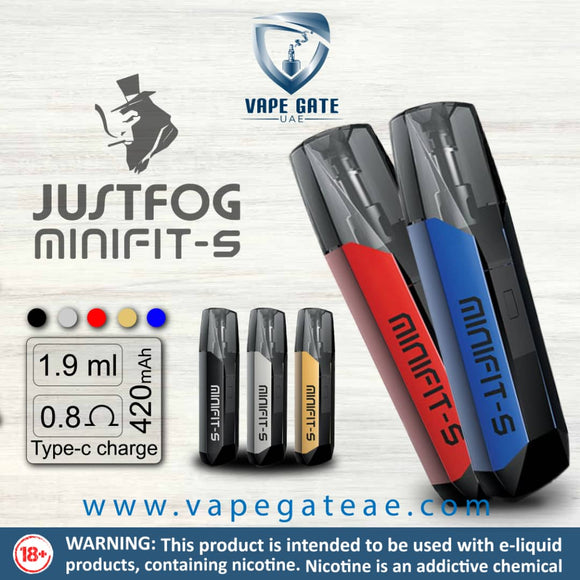 JUSTFOG MINI FIT S POD KIT 420MAH Abudhabi Dubai Ruwais KSA