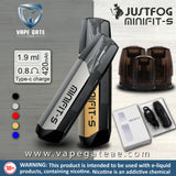 JUSTFOG MINI FIT S POD KIT 420MAH Abudhabi Dubai Ruwais KSA