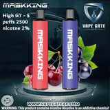 Maskking High GT - S Disposable (2500 Puffs) Abudhabi Dubai KSA