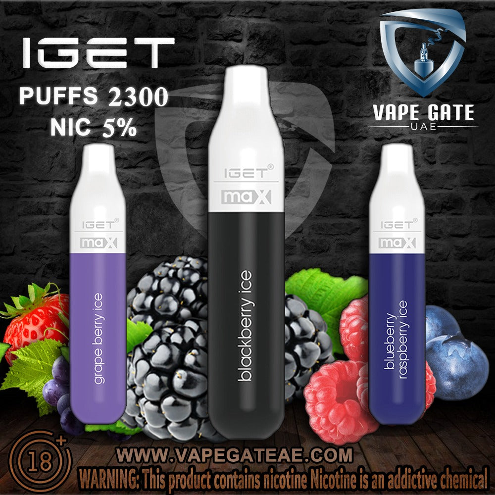 IGET MAX Disposable Pod Device (2300 PUFFS)| Dubai & Abu Dhabi | Vape Gate  UAE