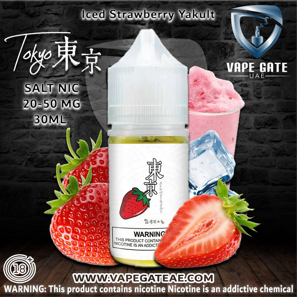 Tokyo E Juice Iced Strawberry Yakult Saltnic 30ml | Dubai & Abu Dhabi ...