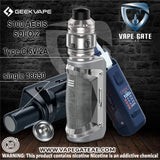 GEEKVAPE S100 AEGIS SOLO 2 STARTER KIT (Sub-ohm Tank)